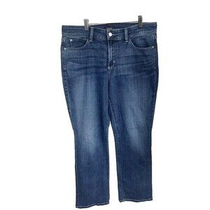 Women's NYDJ Barbara Bootcut Lift Tuck  Dark Blue Denim Jeans Size 12